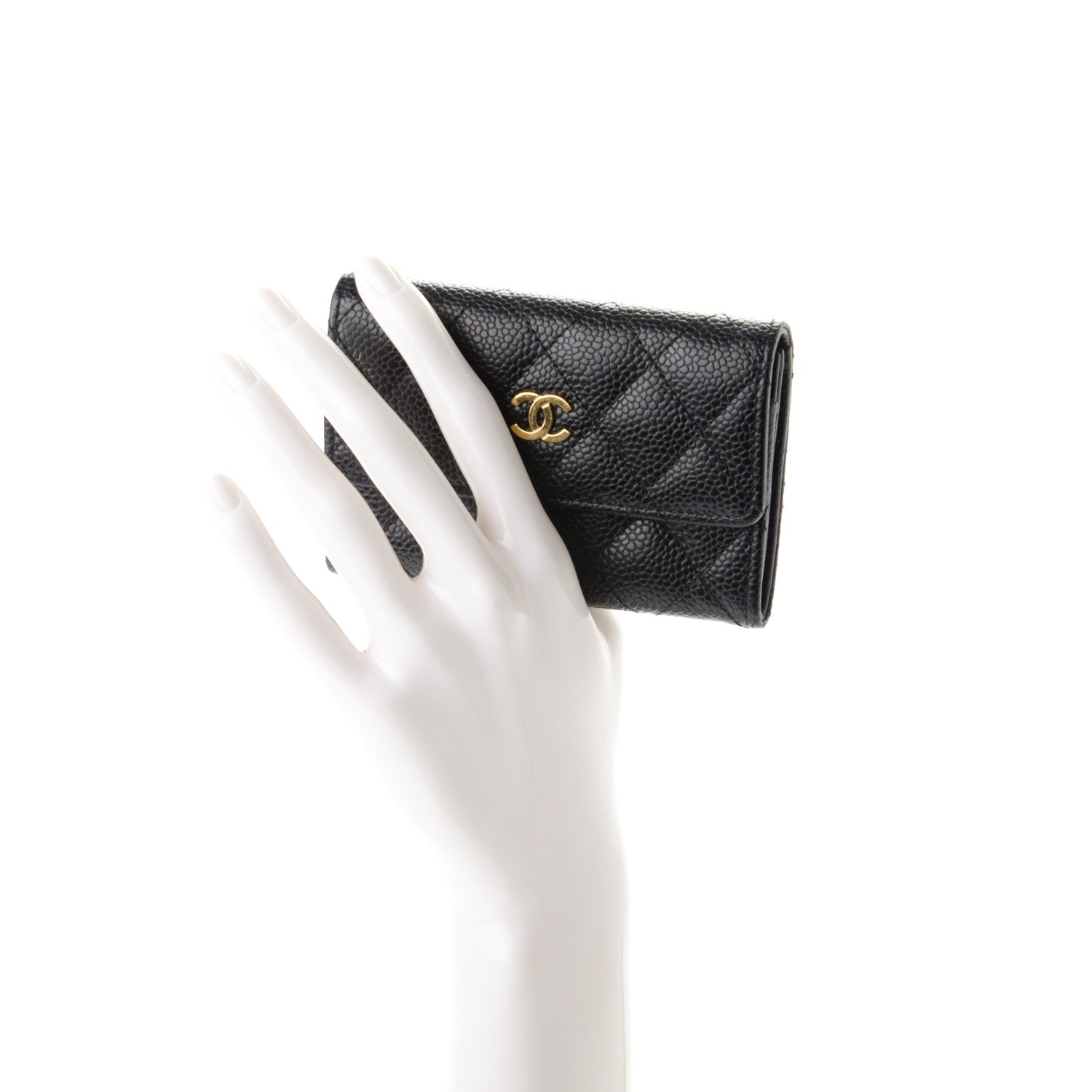 Chanel Caviar Quilted Flap Card Holder Black 2 of 7