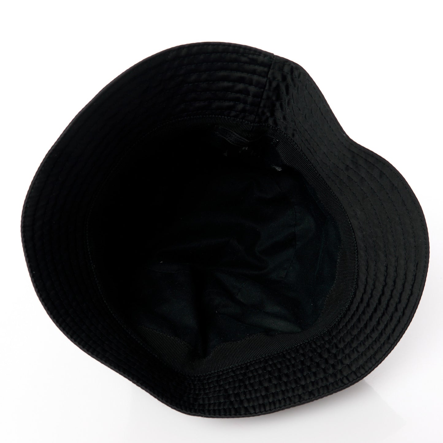Re-Nylon Metal Triangle Logo Womens Bucket Hat M Black