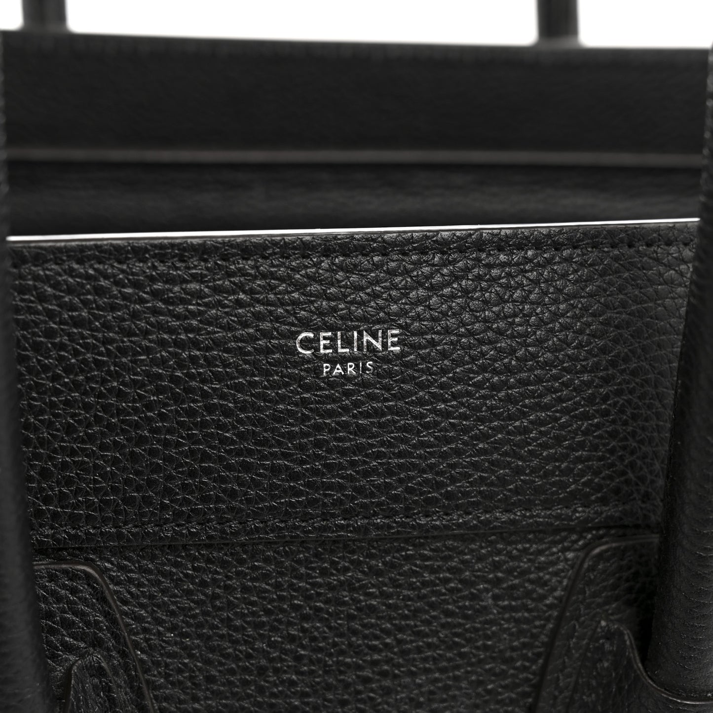 Drummed Calfskin Micro Luggage Black