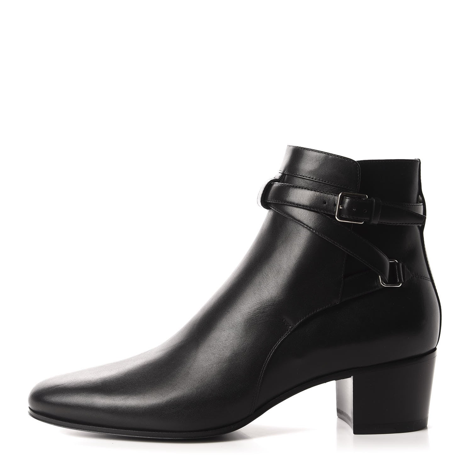 Saint Laurent Smooth Jodhpur Calfskin Blake Ankle Boots 40.5 Black 1 of 10