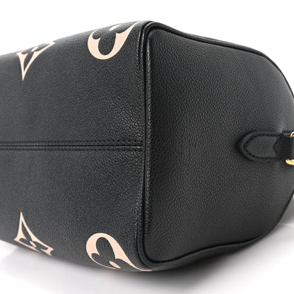 Louis Vuitton Empreinte Monogram Giant Speedy Bandouliere 25 Black Beige 9 of 9