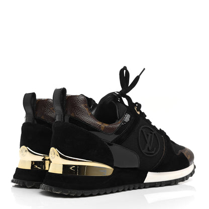 Louis Vuitton Suede Monogram Run Away Sneakers 37.5 Black 4 of 8
