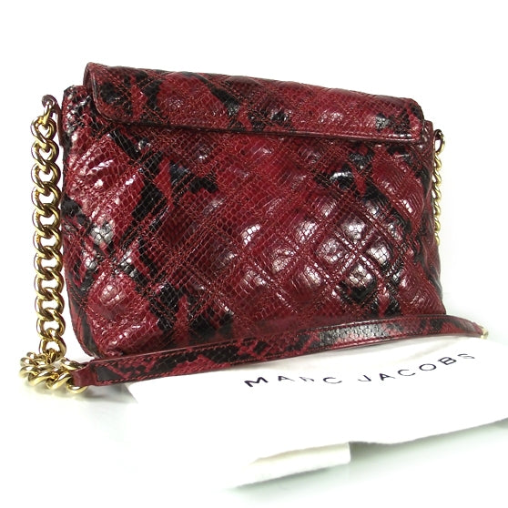 Marc Jacobs Python Embossed Large The Single Bordeaux 3 of 11