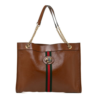 Gucci Calfskin Large Rajah Chain Tote Cuir 1 of 12