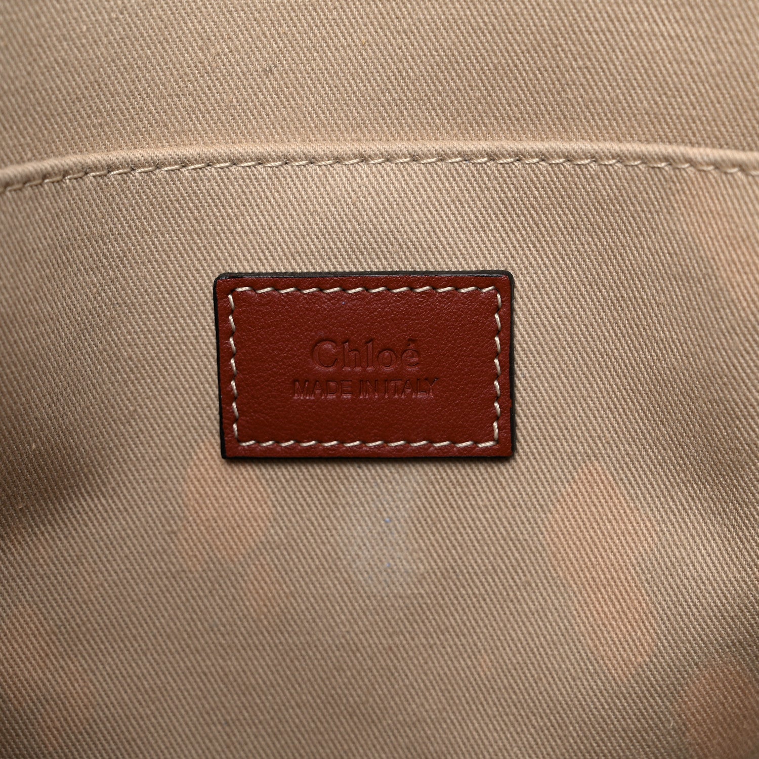 Chloe Cotton Calfskin Medium Woody Ribbon Tote White Brown 6 of 20