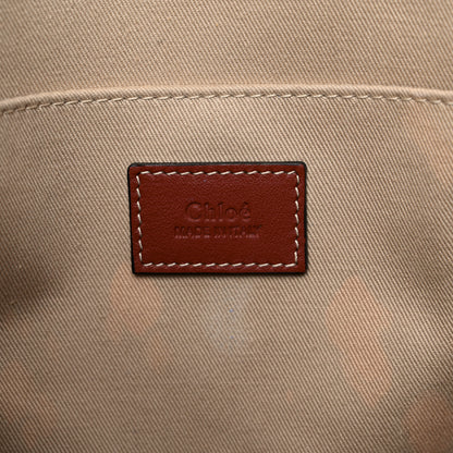 Chloe Cotton Calfskin Medium Woody Ribbon Tote White Brown 6 of 20
