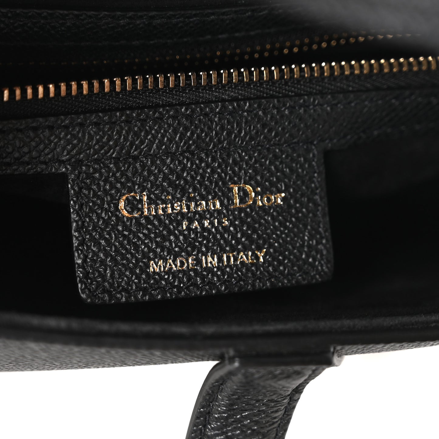 Grained Calfskin Saddle Bag Black