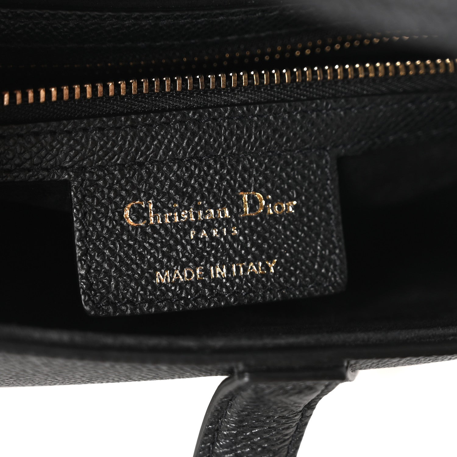 Christian Dior Grained Calfskin Saddle Bag Black 6 of 11