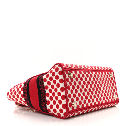 Christian Dior Canvas Medium DiorAmour Dots Lady D-Lite Red 4 of 10