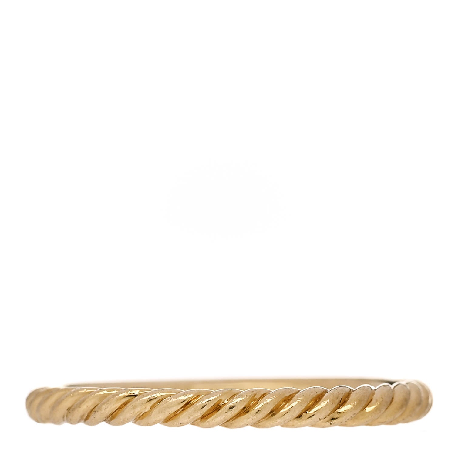 David Yurman 18K Yellow Gold Diamond 2mm Cable Collectibles Band Ring 54 7 3 of 5