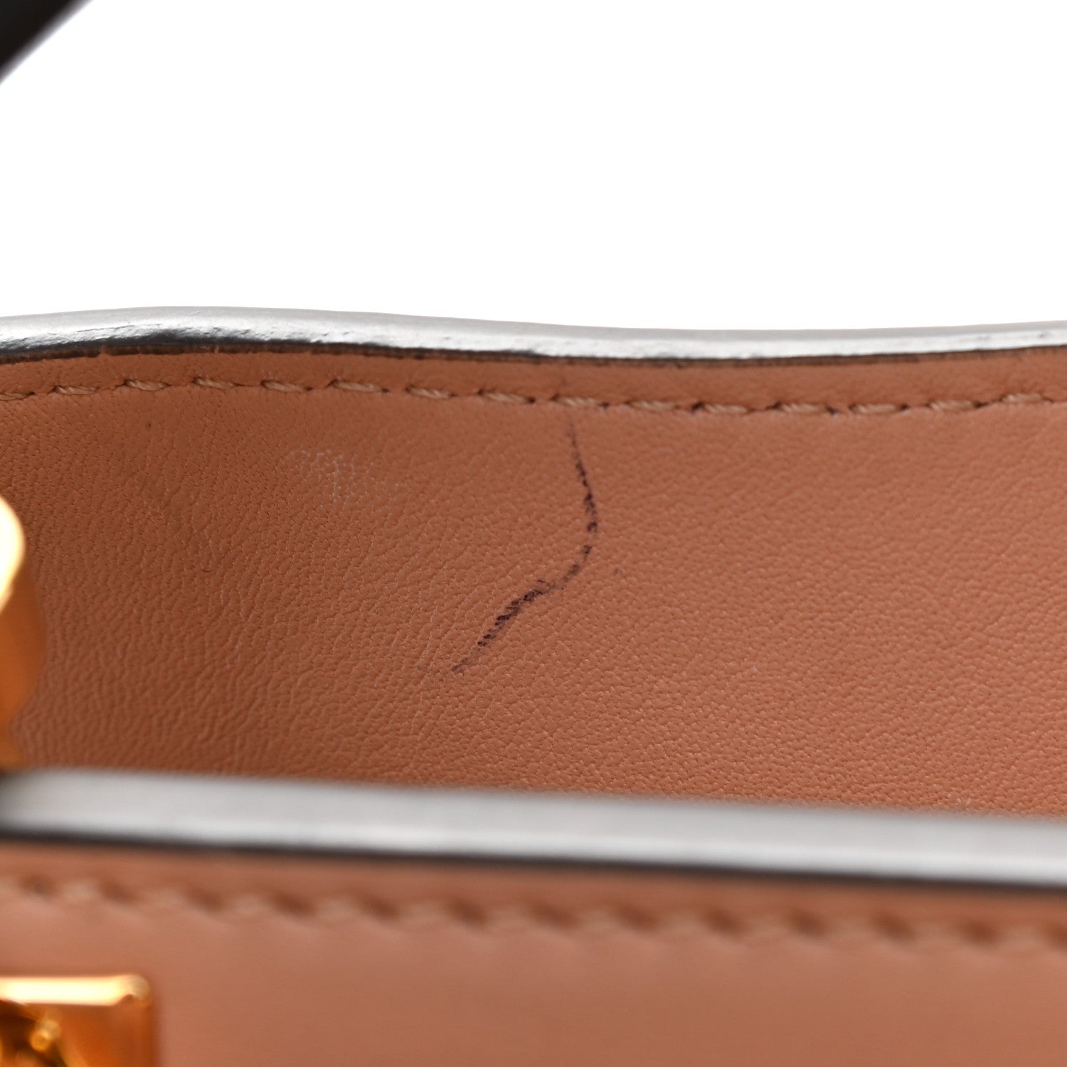 Fendi Vitello Tahiti Burro Medium Peekaboo Iconic Essentially Satchel Nuvola Rosa Bourbon 12 of 13