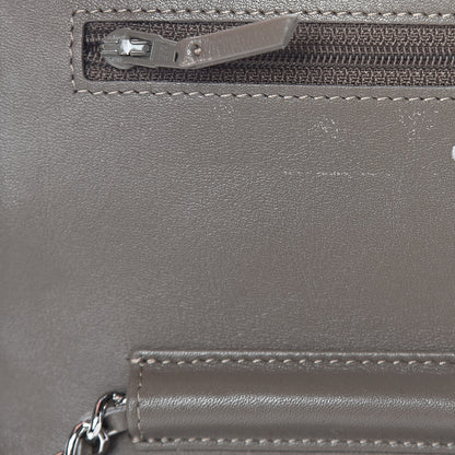 Chanel Patent Quilted Wallet On Chain WOC Grey 13 of 16