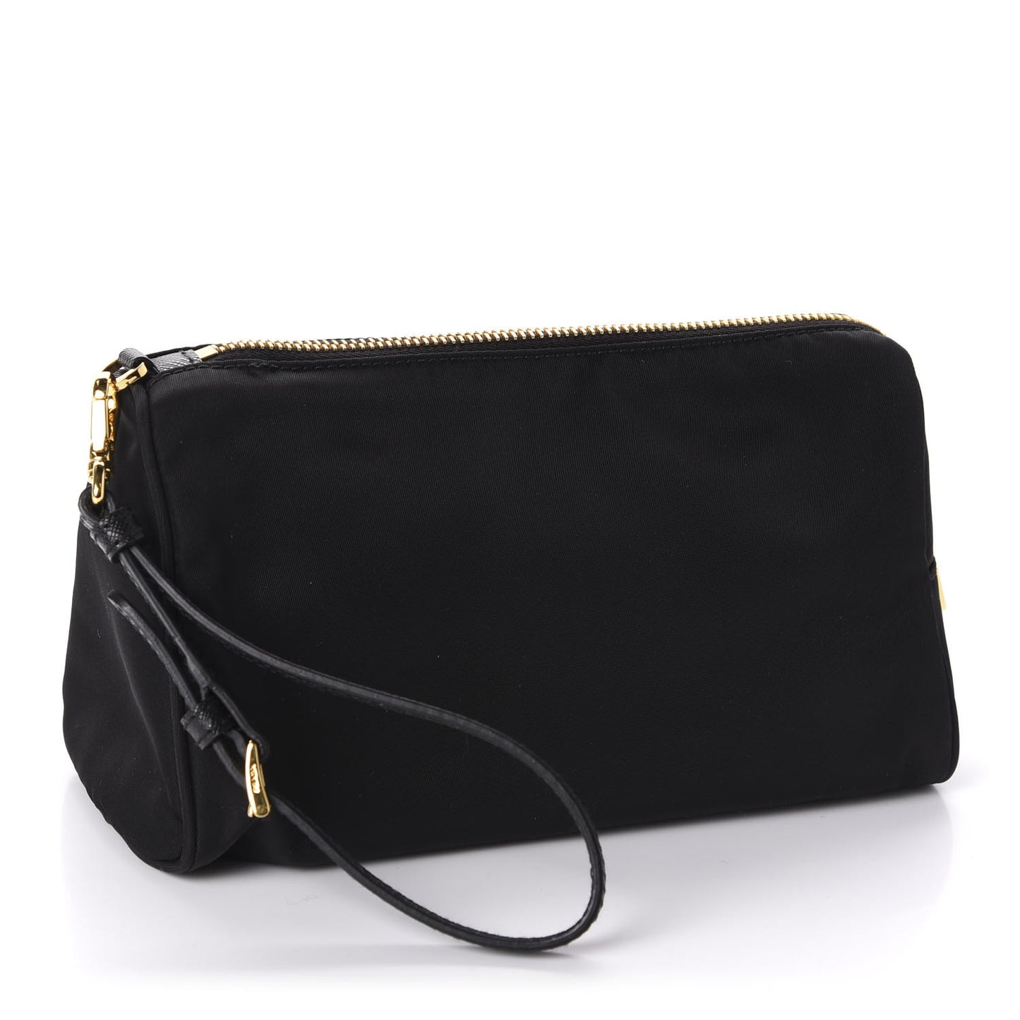 Tessuto Nylon Saffiano Wristlet Black