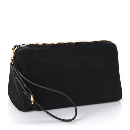 Prada Tessuto Nylon Saffiano Wristlet Black 3 of 9