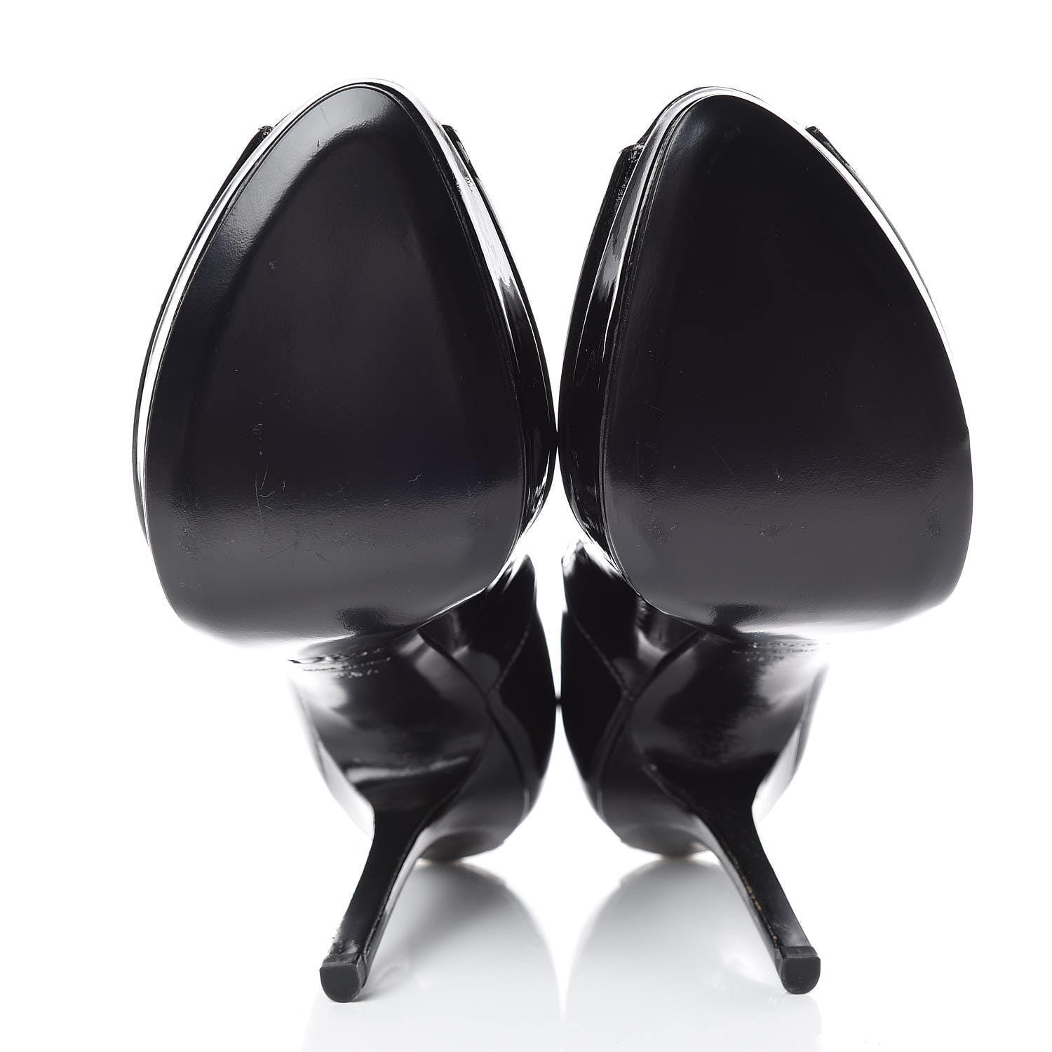 Christian Dior Patent Peep Toe Pumps 39.5 Black 7 of 9