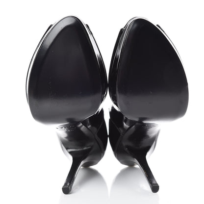 Christian Dior Patent Peep Toe Pumps 39.5 Black 7 of 9