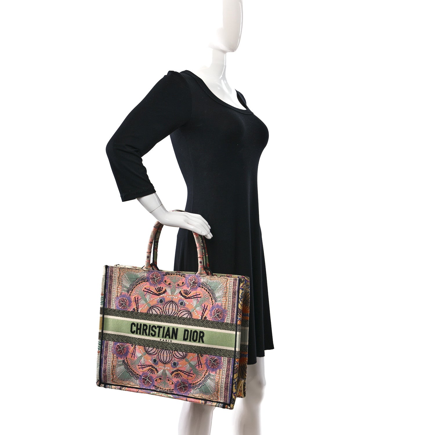 Christian Dior Canvas Embroidered Large In Lights Book Tote Multicolor 2 of 14