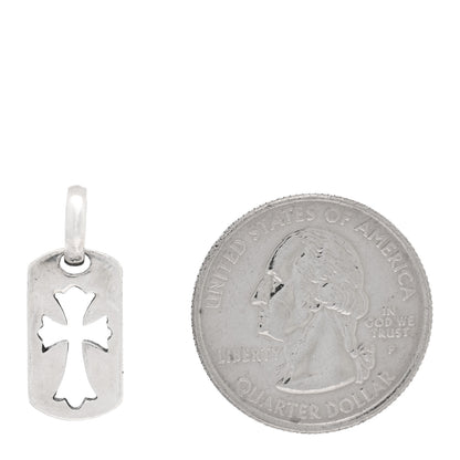 Chrome Hearts Sterling Silver Cross Cut Out Dog Tag Pendant 2 of 4