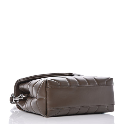 Saint Laurent Calfskin Y Quilted Monogram Toy Loulou Crossbody Bag Faggio 4 of 10