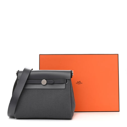 Hermes Military Toile Vache Hunter Herbag Zip Retourne 20 Ardoise 11 of 11