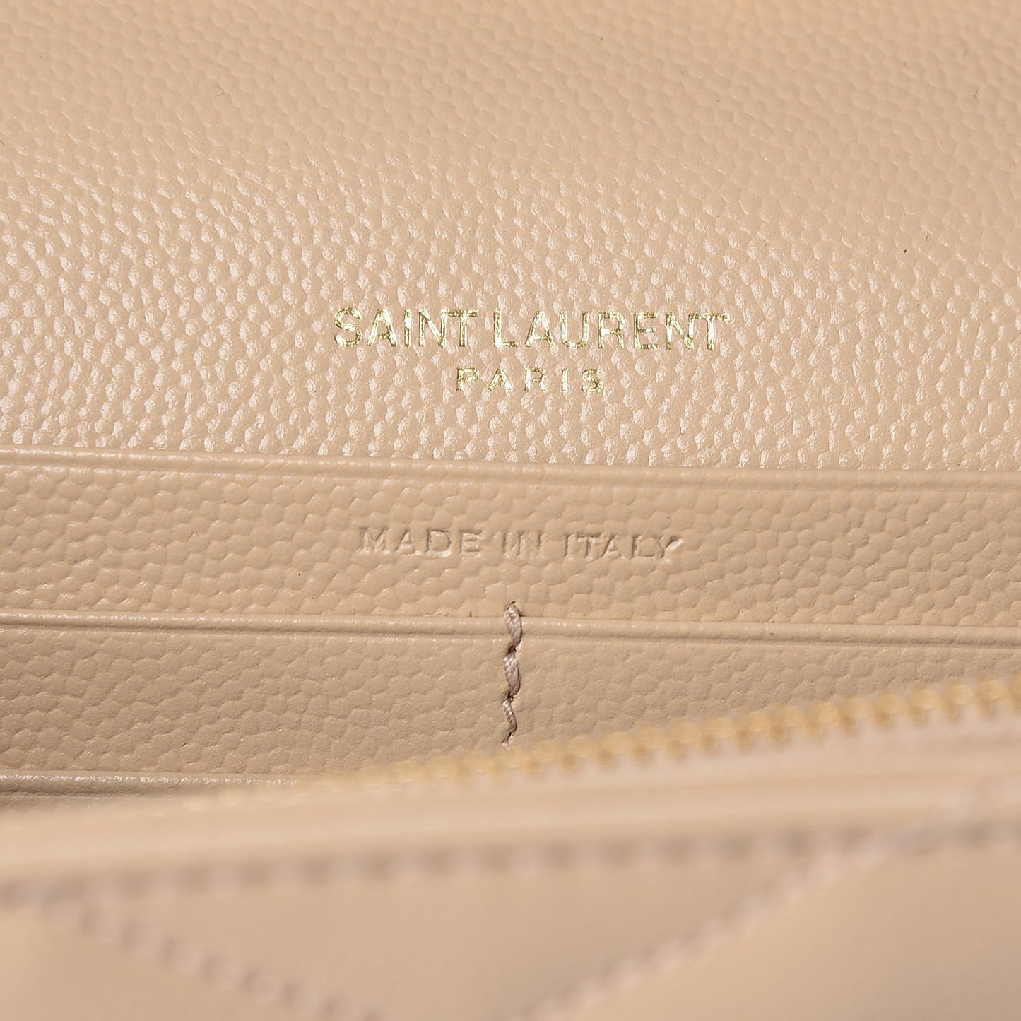 Grain De Poudre Matelasse Chevron Monogram Chain Wallet Nude Powder