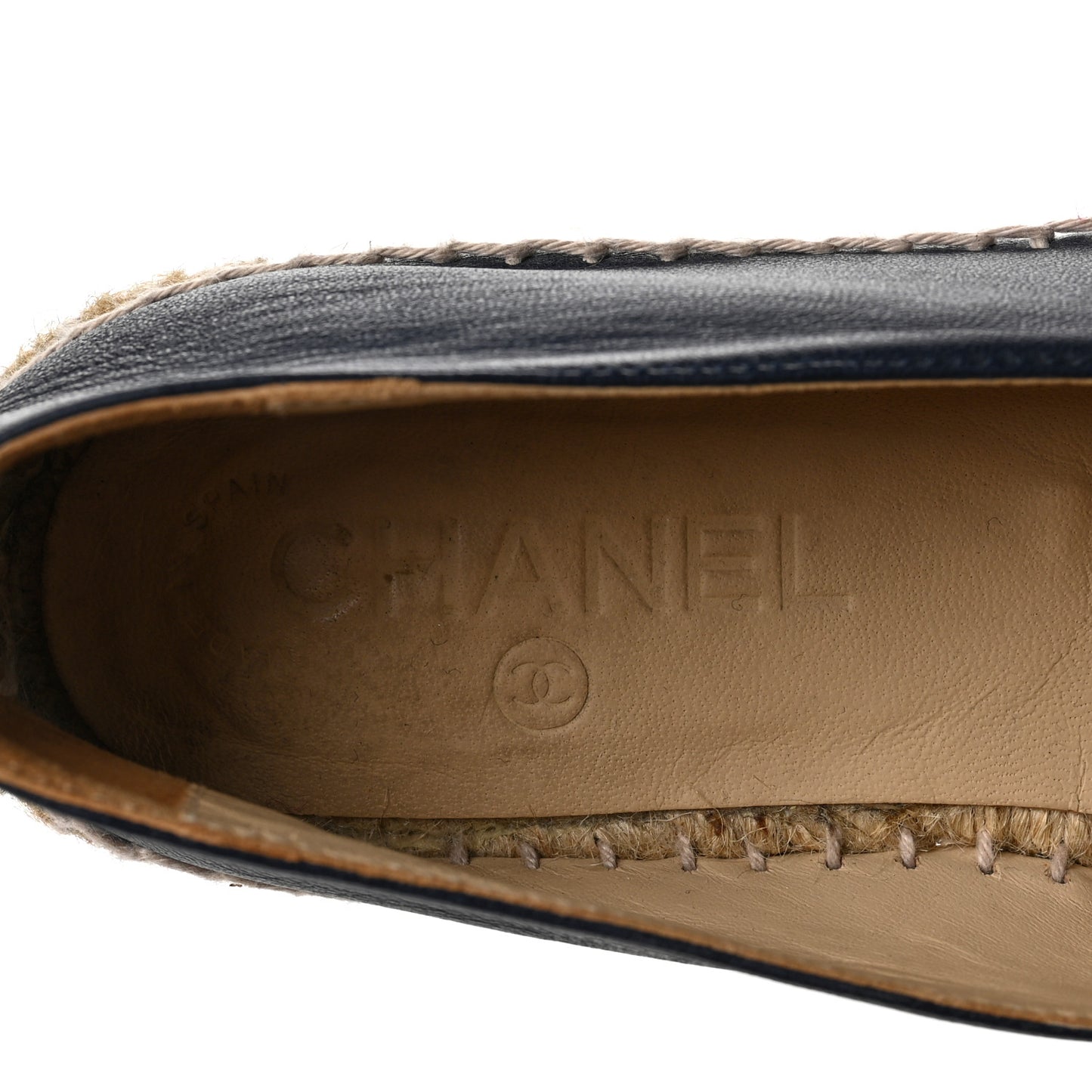 Lambskin CC Espadrilles 36 Navy Black