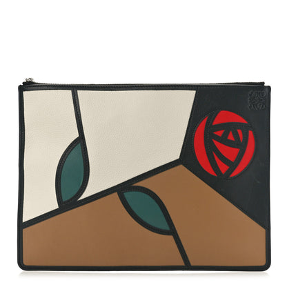 Loewe Calfskin Roses Medium Pouch Multicolor 1 of 7