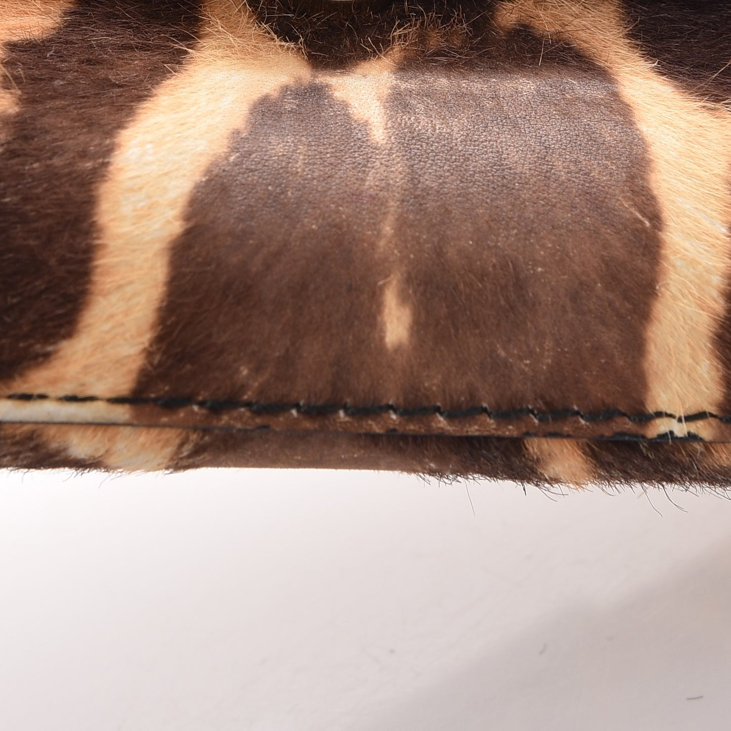 Pony Hair Leopard Print Y Ligne Clutch