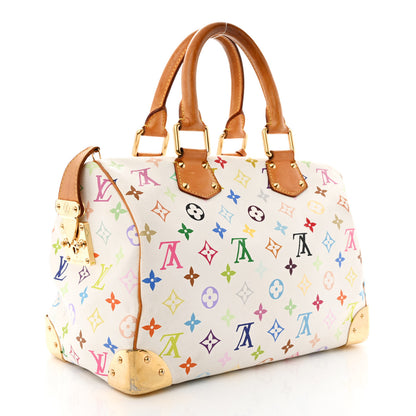 Louis Vuitton Monogram Multicolor Speedy 30 White 3 of 20