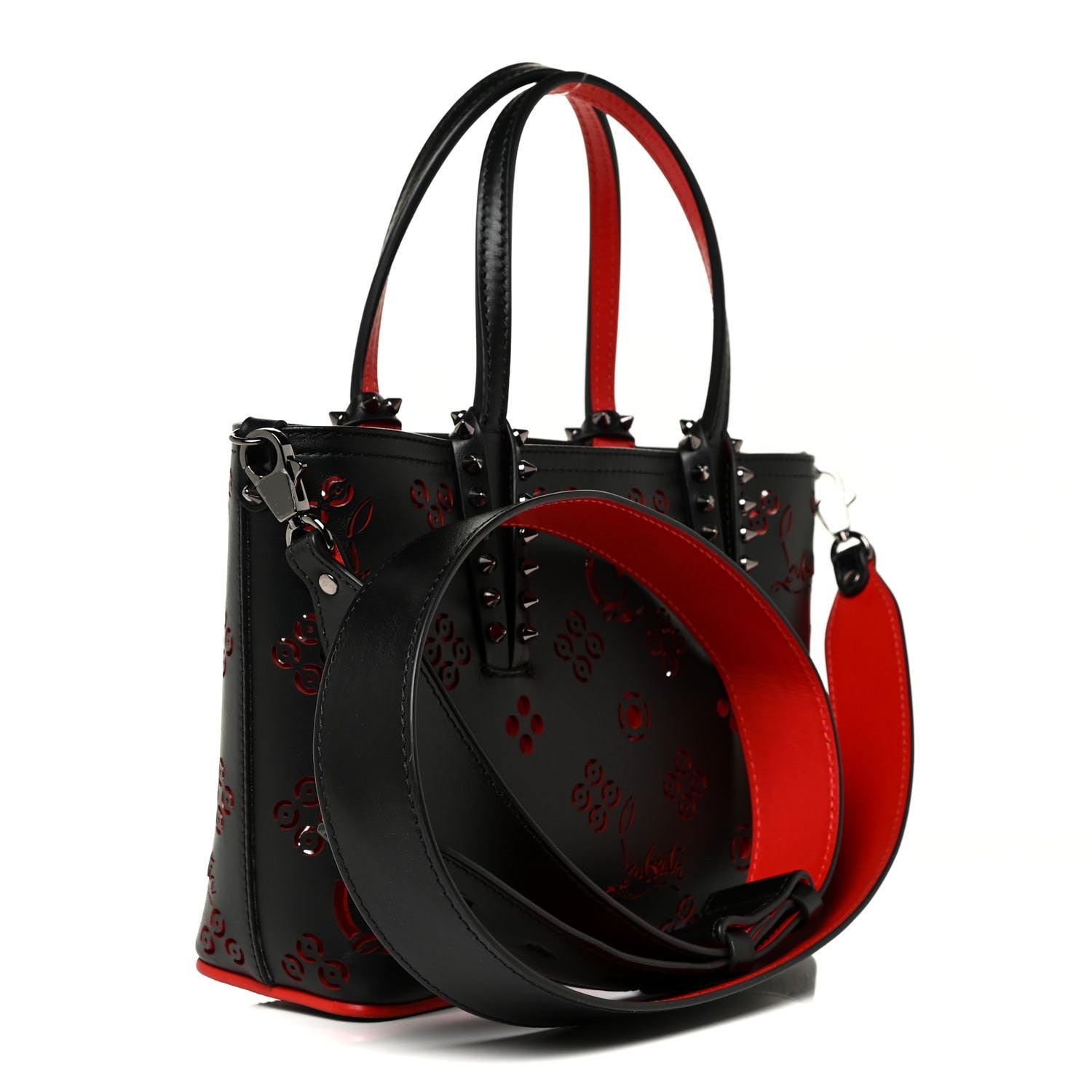 Christian Louboutin Perforated Mini East West Cabata Tote Black 3 of 10