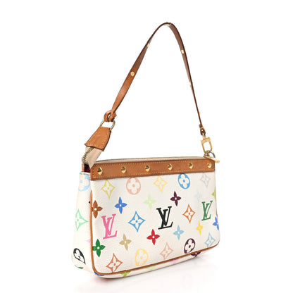 Louis Vuitton Monogram Multicolor Pochette Accessories White 3 of 13