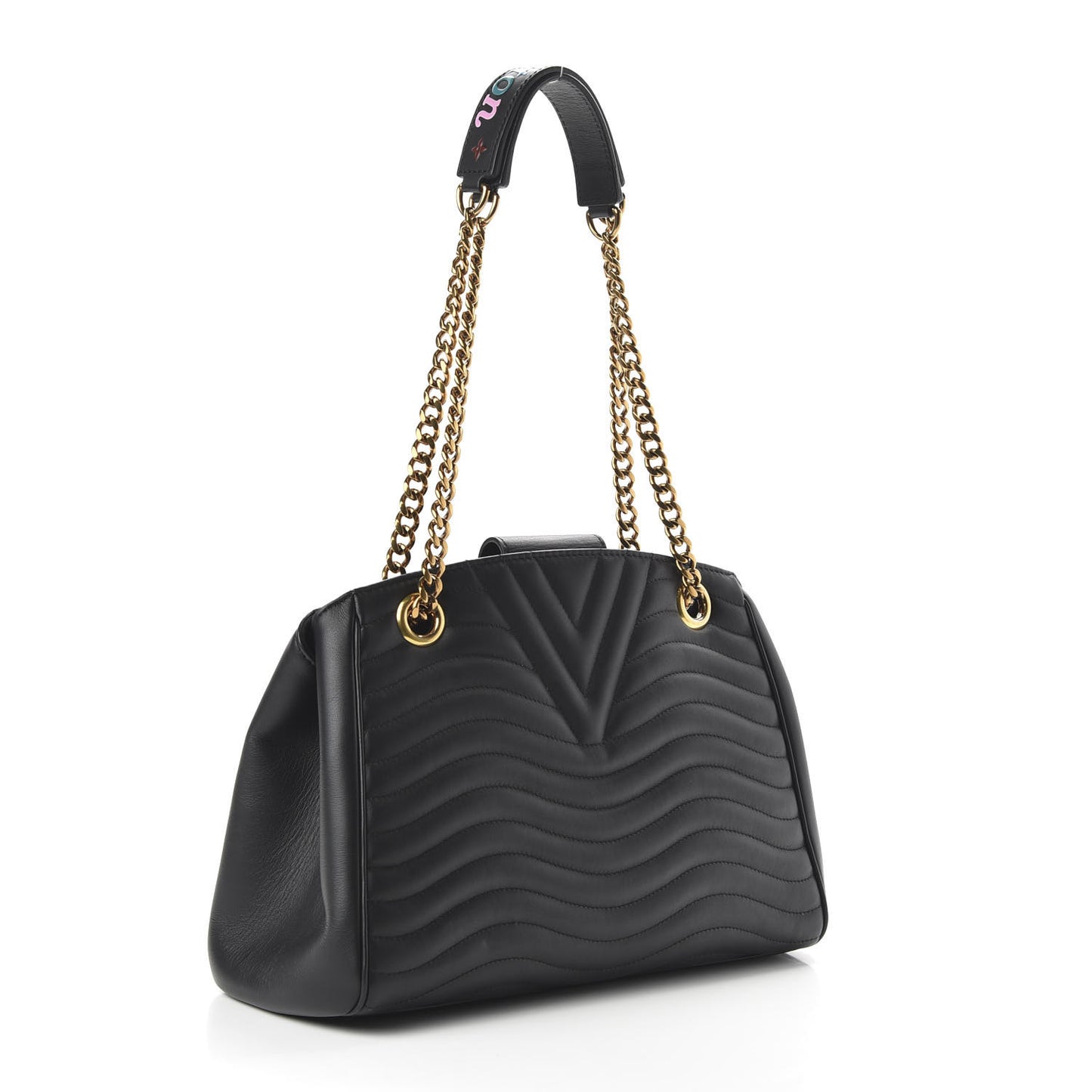 Calfskin New Wave Chain Tote Black