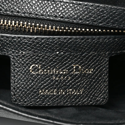 Christian Dior Grained Calfskin Saddle Bag With Strap Black 6 of 10