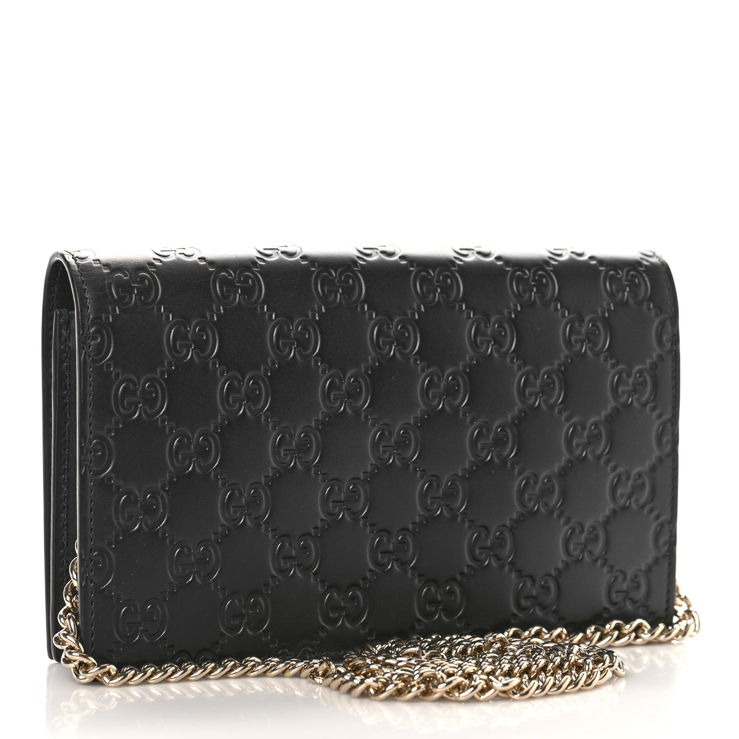 Guccissima Signature Bowy Chain Wallet Black