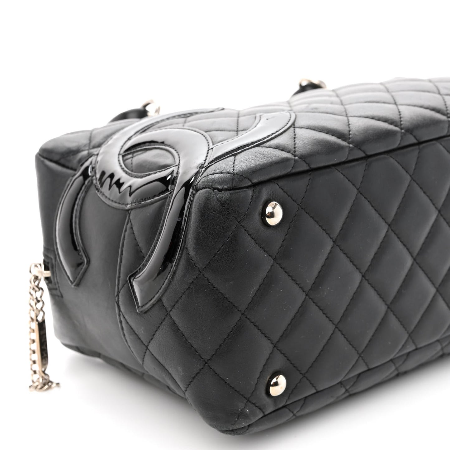 Calfskin Quilted Large Cambon Bowler Black
