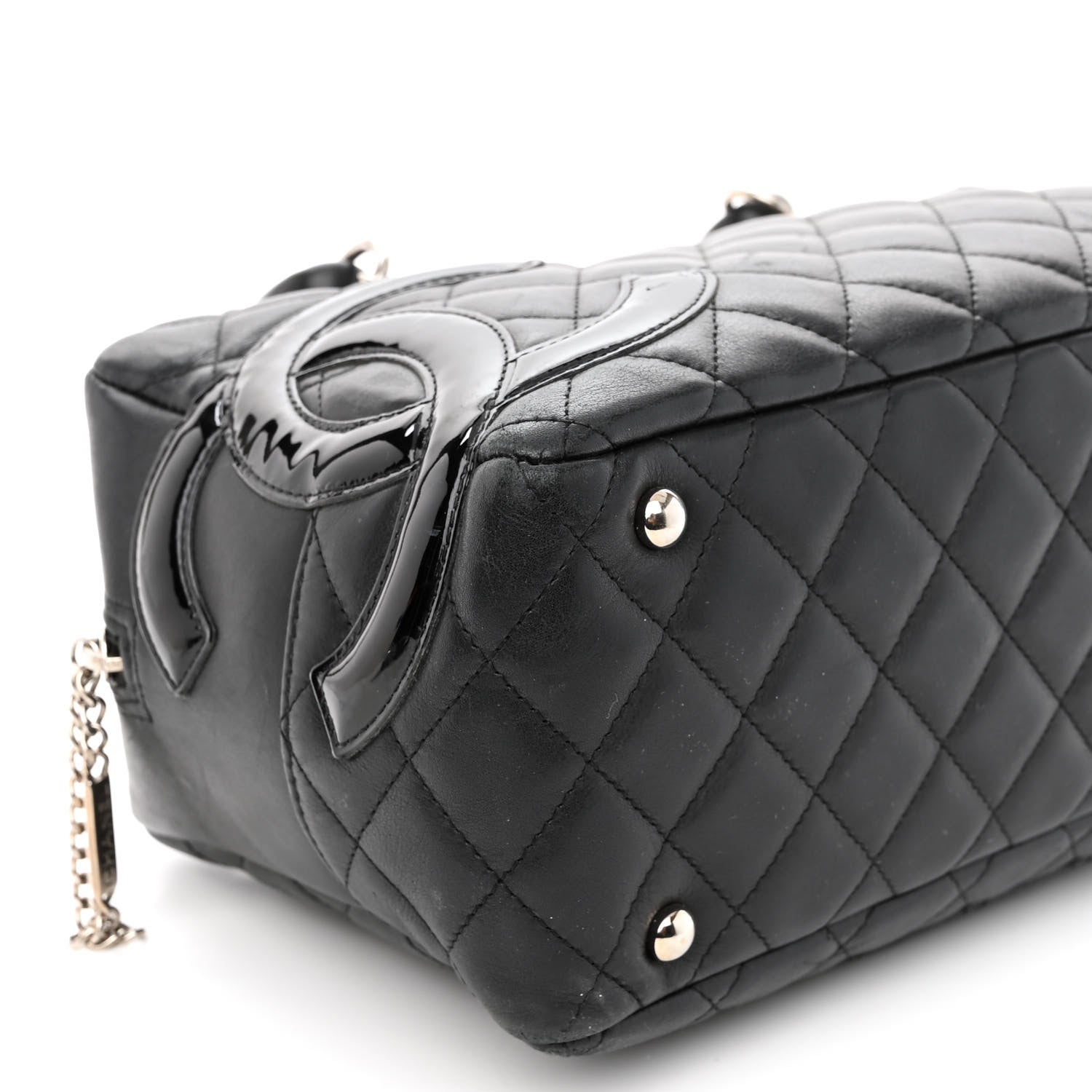 Chanel Calfskin Quilted Large Cambon Bowler Black 9 of 13