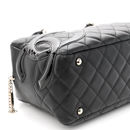 Chanel Calfskin Quilted Large Cambon Bowler Black 9 of 13