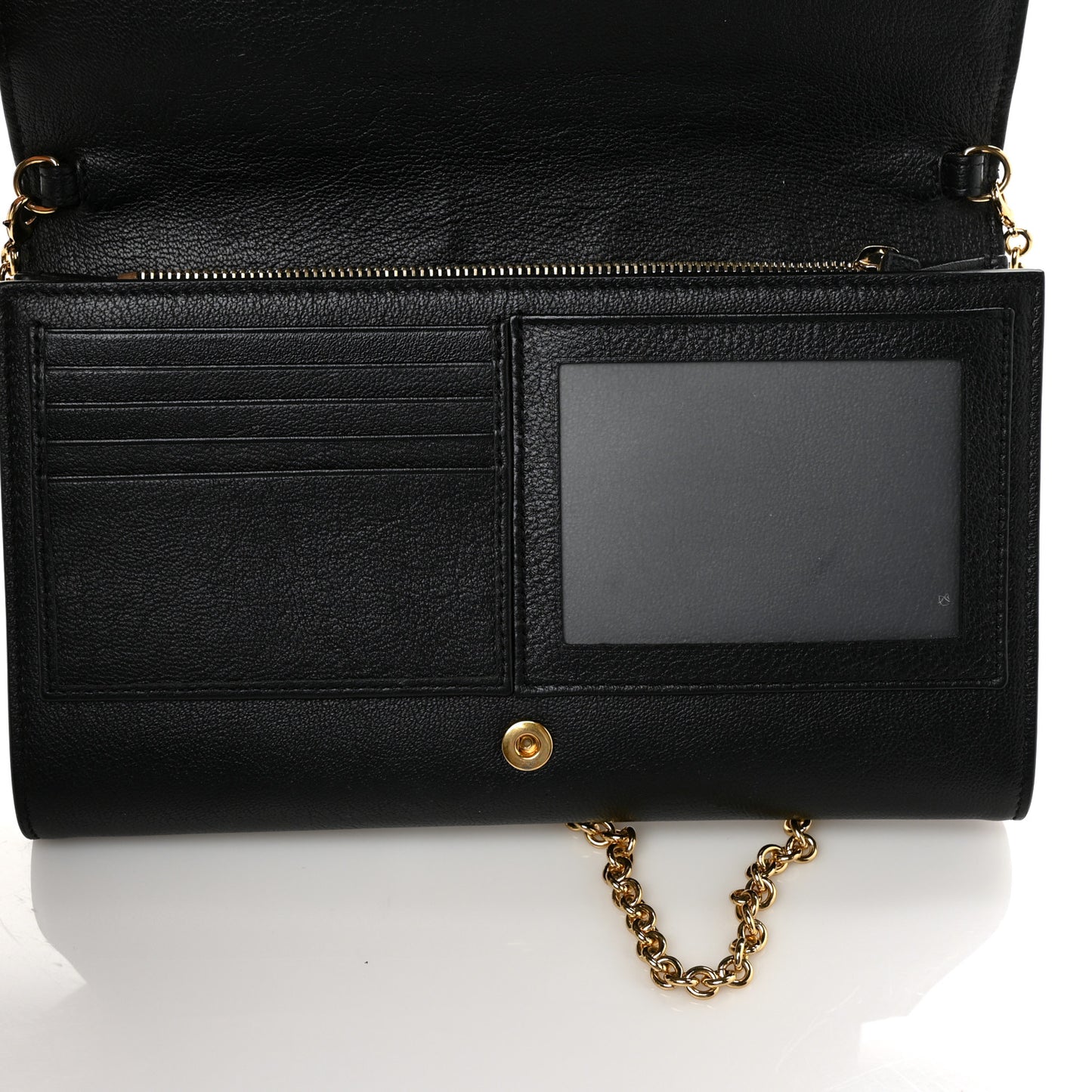 Calfskin Monogram Belle de Jour Chain Clutch Black