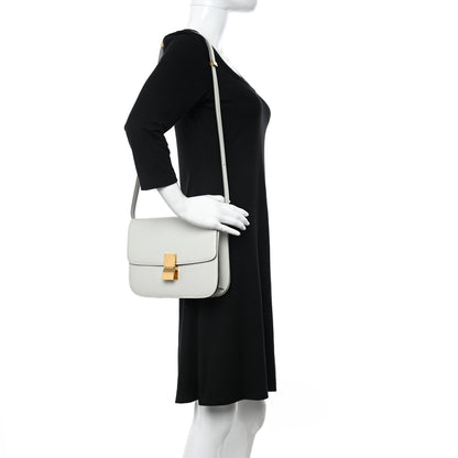 Celine Liege Calfskin Medium Classic Box Flap Bag Pale Grey 3 of 15