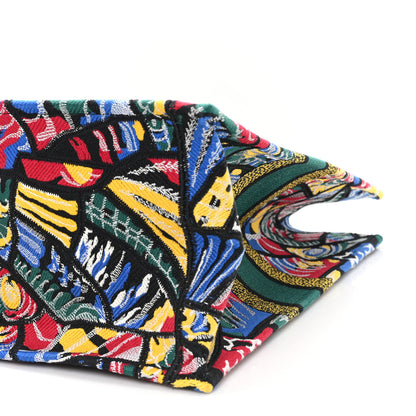 Christian Dior Canvas Embroidered Butterfly Book Tote Black Multicolor 10 of 10