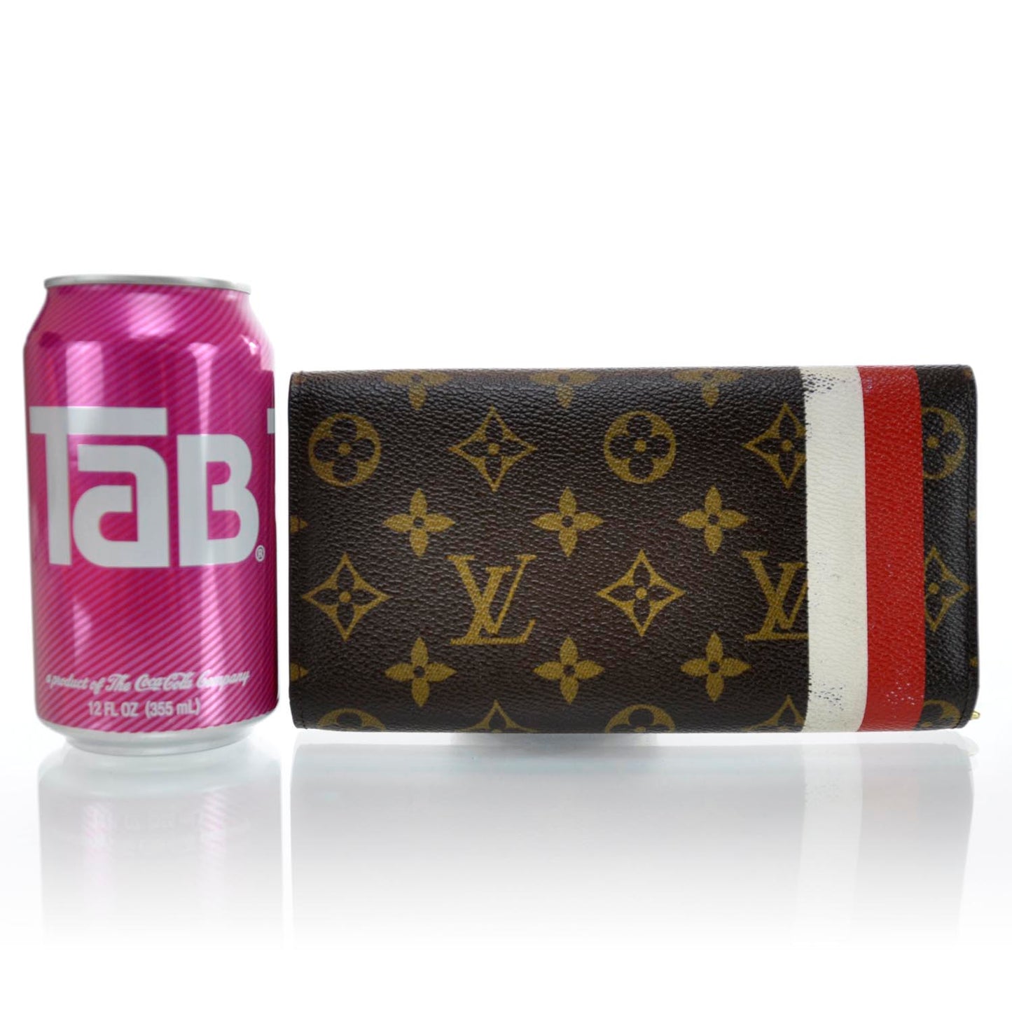 Monogram Groom Sarah Wallet Red