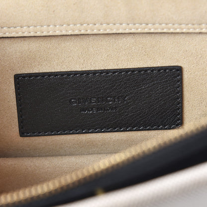 Givenchy Suede Calfskin Canvas GV Cross Shoulder Bag Black 5 of 9