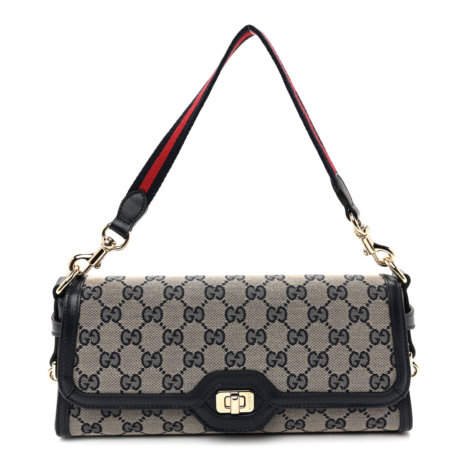 Gucci GG Monogram Small Luce Shoulder Bag Beige Blue 1 of 10