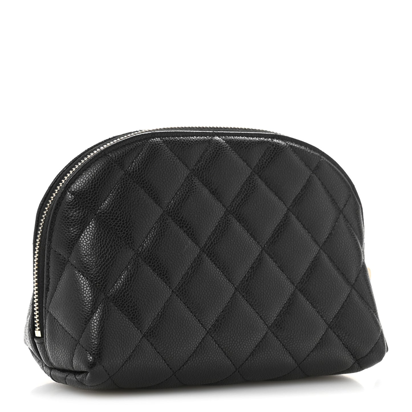 Caviar Quilted Cosmetic Case Black