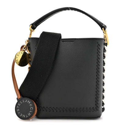 Stella McCartney MIRIUM Mini Frayme Square Bucket Bag Black 1 of 9