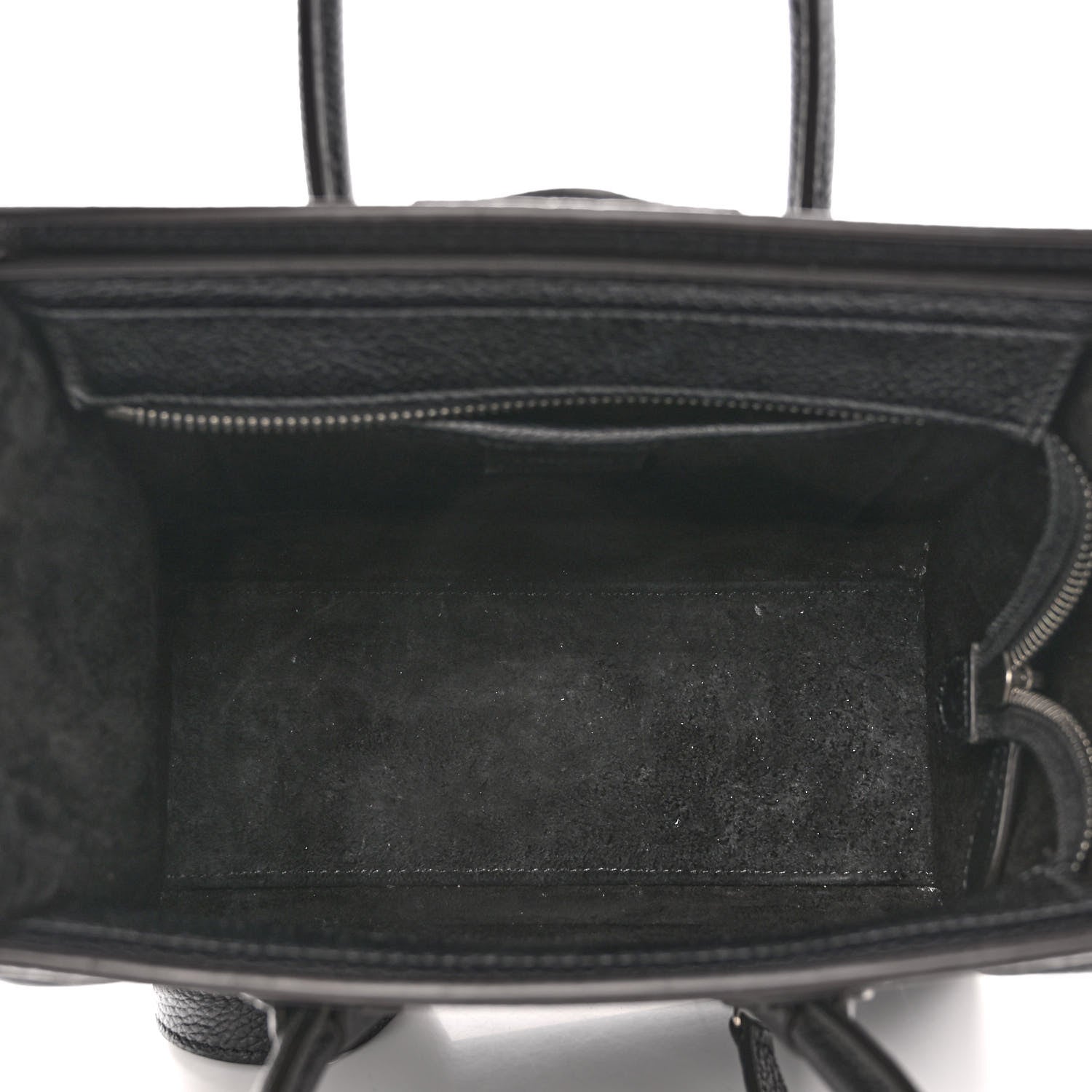 Celine Drummed Calfskin Nano Luggage Black 5 of 11