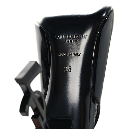Saint Laurent Patent Opyum 110 Slingback Pumps 38 Black 8 of 10