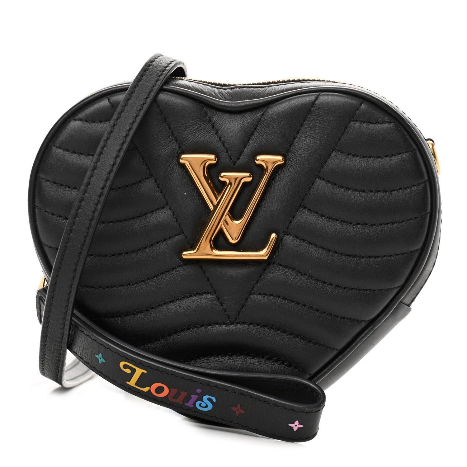 Louis Vuitton Calfskin New Wave Heart Bag Black 1 of 10