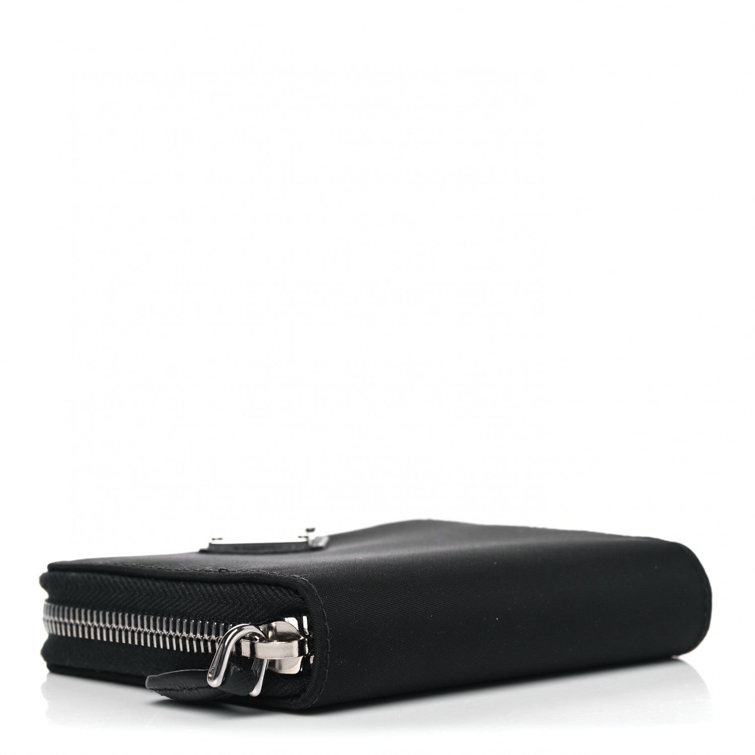 Prada Tessuto Nylon Compact Zip Around Wallet Black 3 of 4