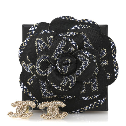 Chanel Pearl CC Earrings Gold 5 of 5